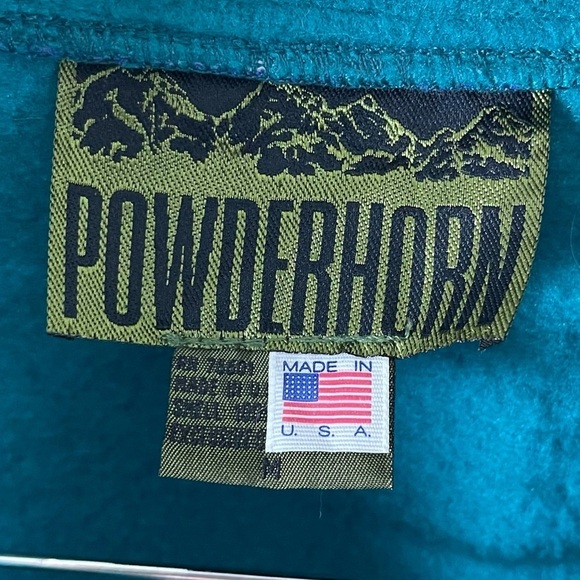Vintage Powderhorn Medium Long Thick Heavy Fleece Half Zip Pullover Tunic Camp - Picture 9 of 11